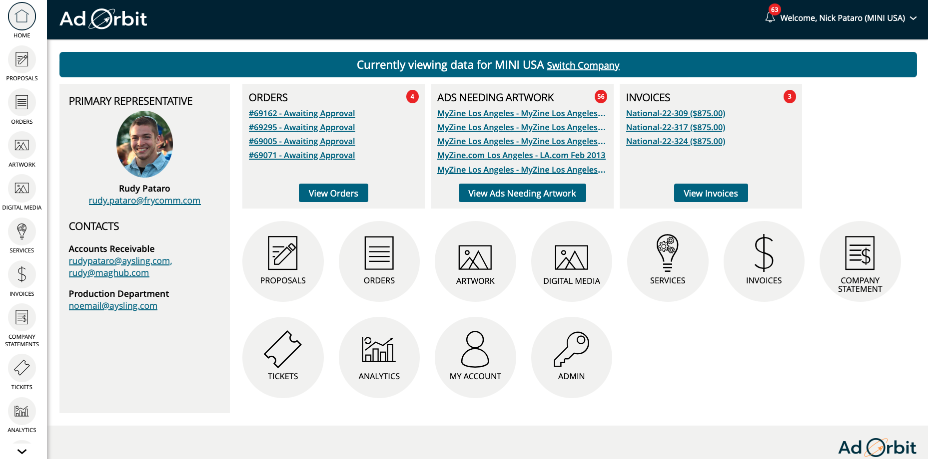 screenshot of Ad Orbit